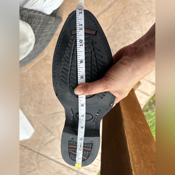 Mens Cowboy Western boots in tan & brown leather NWB Sz-28 (US 9.5) locBB - Picture 10 of 11